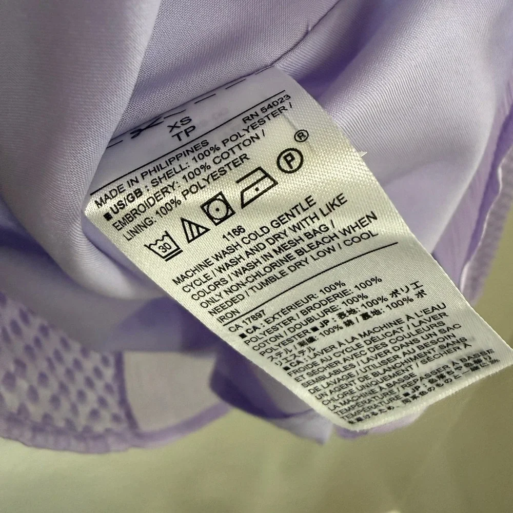 Banana Republic Lavender Swiss Dot Textured Top Cottagecore Coquette NWT XS